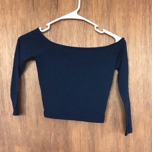 XS Hollister dark blue crop top